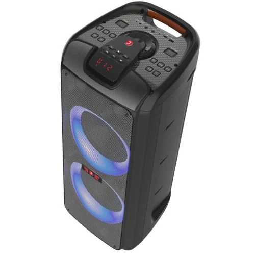 Djack Dj 8010 Outdoor Rechargeable Bluetooth Party Speaker With Led Bass- Usb/tf- Karaoke Mic